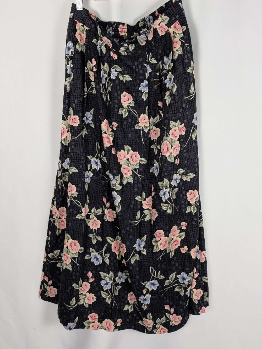 Sag Harbor Vintage 1990s Floral Rose Midi–Maxi Skirt